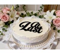 At Last Wedding Cake Topper Black Acrylic Romantic Wedding Cake Topper for Wedding, Bride and Groom, Mr & Mrs, Engagement, Wedding, Future Bride, Vowl Renewal