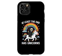 At Least The End Has Unicorns Grim Reaper Funny Rainbow Case for iPhone 11 Pro