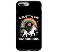 At Least The End Has Unicorns Grim Reaper Funny Rainbow Case for iPhone 7 Plus/8 Plus