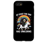 At Least The End Has Unicorns Grim Reaper Funny Rainbow Case for iPhone SE (2020) / 7 / 8