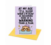 At My Age Warning Birthday Card
