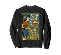 At One With Nature Retro Atomic Bomb Comic Art Sweatshirt