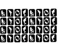 At Sea Tattoo Glitter Stencils Collection (Dolphin Tattoo Stencils)