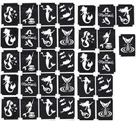 At Sea Tattoo Glitter Stencils Collection (Mermaid Glitter Tattoo Stencils)