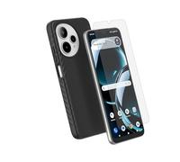 AT&T Essentials Black Grasp Case and Screen Protector Bundle Verge 2