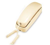 AT&T TRIMLINE 210 Corded Home Phone, No AC Power Required, Improved Easy-Wall-Mount, Lighted Big Button Keypad, 13 SpeedDial Keys, Last Number Redial, Mute, Flash, Volume Control, Beige