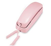 AT&T TRIMLINE 210 Corded Home Phone, No AC Power Required, Improved Easy-wall-mount, Lighted Big Button Keypad, 13 SpeedDial Keys, Last Number Redial, Mute, Flash, Volume Control, Princess Phone, PINK