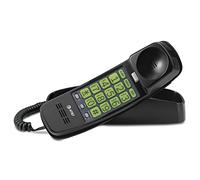AT&T TRIMLINE 213-11 Corded Home Phone with Extra Big Buttons & Visual Ringer. No AC Power Required, Improved Easy-wall-mount, Lighted Keypad, 10 Speed Dial Keys, Volume Control,Senior Friendly. BLACK