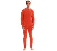 At The Buzzer Thermal Underwear Set for Men, Orange, Medium
