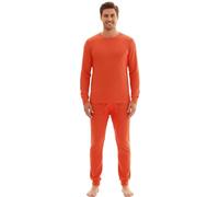 At The Buzzer Thermal Underwear Set for Men, Orange, Medium