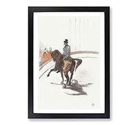 At The Circus by Henri De Toulouse-Lautrec Framed Print | A2 Black Framed Wall Art | Ready to Hang | Modern Nature Picture | Living Room Bedroom Lounge Office