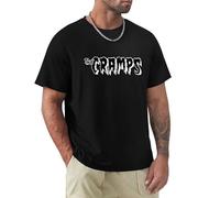 at The Cramps 'Logo' Summer Round Neck T-Shirt Short Sleeve Medium White