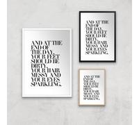 At The End Of The Day Your Feet Should Be Giclee Art Print - A2 - Wooden Frame