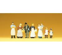 At the Grocers Shop 1900 (8) Exclusive HO/OO Figure Set Preiser 12193