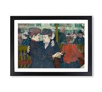 At The Moulin Rouge by Charles Conder Framed Print | A2 Black Framed Wall Art | Ready to Hang | Modern Nature Picture | Living Room Bedroom Lounge Office