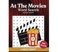 At The Movies Wordsearch Puzzle Book: Large Print Word Searches about Cinema, Hollywood, Filmmaking and More | 8.5x11 inches, 110 Pages | 50+ Puzzles | … Gift for Vacations, Holidays, Self Care