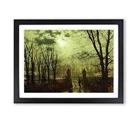 At The Park Gate By John Atkinson Grimshaw Classic Painting Framed Wall Art Print, Ready to Hang Picture for Living Room Bedroom Home Office Décor, Black A3 (46 x 34 cm)