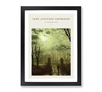 At The Park Gate By John Atkinson Grimshaw Exhibition Museum Painting Framed Print | A3 Black Framed Wall Art | Ready to Hang | Modern Historical Picture | Living Room Bedroom Lounge Office
