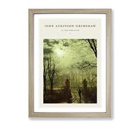 At The Park Gate By John Atkinson Grimshaw Exhibition Museum Painting Framed Print | A4 Oak Framed Wall Art | Ready to Hang | Modern Historical Picture | Living Room Bedroom Lounge Office