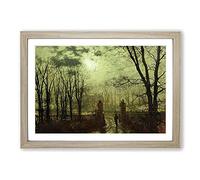 At The Park Gate by John Atkinson Grimshaw Framed Print | A2 Oak Framed Wall Art | Ready to Hang | Modern Nature Picture | Living Room Bedroom Lounge Office