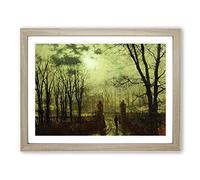 At The Park Gate By John Atkinson Grimshaw Framed Wall Art Print A3 Oak | Ready to Hang, Premium Gi Paper, Fade-Resistant Inks, Securely Packaged, UK Made