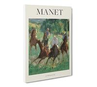At The Races By Edouard Manet Canvas Print | Gallery Wrapped 30mm Frame Wall Art | 20x14 inches | Ready to Hang | Classic Picture | Living Room Bedroom Lounge Office