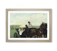 At The Races in The Countryside by Edgar Degas Framed Print | A2 Oak Framed Wall Art | Ready to Hang | Modern Nature Picture | Living Room Bedroom Lounge Office