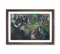 At The Roulette Table by Edvard Munch Framed Print | A2 Walnut Framed Wall Art | Ready to Hang | Modern Nature Picture | Living Room Bedroom Lounge Office