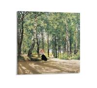 At The Summer Cottage by The Sun by Ivan Shishkin Painting Art Prints Poster Canvas Wall Art Decorative Bedroom Modern Home Print Picture Artworks 20x20inch(50x50cm)
