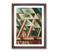 At The Waterside By Josef Capek Classic Painting Framed Print | A4 Walnut Framed Wall Art | Ready to Hang | Classic Historical Picture | Living Room Bedroom Lounge Office