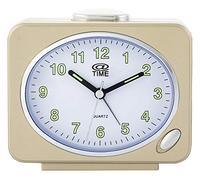 At Time Unisex Popular PU Analog Alarm Clock Time with White Dial Plastic A-506/8