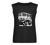 at Work Australia Rock Band 80s Fan Vest Tank T-Shirt Cotton Men Black Sleeveless Tee M