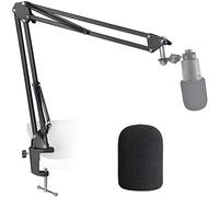 AT2020 Microphone Stand with Windscreen - Microphone Stand with Anti-Pop Foam for Audio Technica AT2020 AT2020 USB + Microphone AT2035 by YOUSHARES