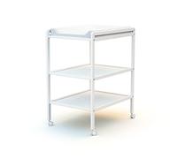 AT4 - Changing Table with 2 Shelves LILO White | 75 x 58 x 94 cm | Changing Unit with casters | Space Saving | Compact