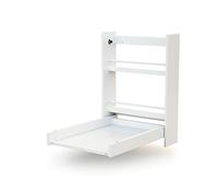 AT4 - Eazy wall-Mounted Changing Table White | Open Dimensions (L x W x H): 56 x 77.5 x 78 cm | Dimensions Folded (L x W x H): 56 x 18 x 78 cm | 2 Storage Shelves | Easy to use
