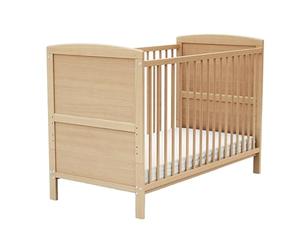 AT4 - Extendable Bed 60x120 Luna Varnished Beech | 124 x 64 x 86.5 cm | Bed Convertible into Junior Bed |