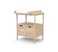 AT4 - Natur Changing Unit Raw Beech | 68 x 66 x 90 cm | Removable Changing Table Included