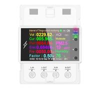 AT4PW 100A Tuya WiFi Din Rail Smart Switch Remote Control AC 220V 110V Digital Power Energy Volt Amp Kwh Frequency Factor Meter