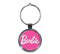 Ata-Boy Barbie Logo on Pink 1.5" Fob Keychain for Keys, Backpack Pulls and More, Barbie, 1.5"