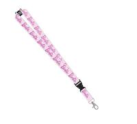 Ata-Boy Barbie Logo Reversible Lanyard with Breakaway Clip and ID Holder, Multi, 22"
