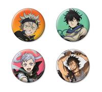 Ata Boy Black Clover Characters, Asta, Yuno, Noelle, Yami - Set of Four 1.25 inch Collectible Buttons