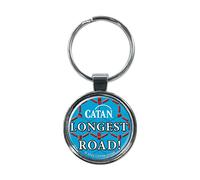 Ata-Boy Catan Longest Road 1.5" Fob Keychain for Keys, Backpack Pulls and More, Black, One Size