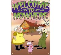 Ata-Boy Courage the Cowardly Dog Welcome to Nowhere Metal Sign Size 11.5" x 8.25"