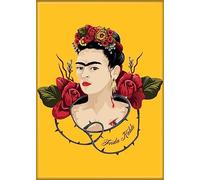 Ata-Boy Frida Kahlo Self Portrait with Thorns 2.5" X 3.5" Magnets for Refrigerators and Lockers