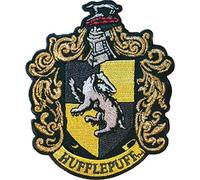Ata-Boy Harry Potter Hufflepuff Crest 3" Full Color Iron-On Patch,Black & Gold,One Size