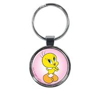 Ata-Boy Looney Tunes Tweety Bird 1.5" Fob Keychain for Keys, Backpack Pulls and More, Black, One Size
