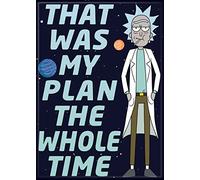 Ata-Boy Magnet - Rick and Morty That was My Plan 2.5" x 3.5" Cartoon Network Magnet for Refrigerators, Whiteboards & Locker Decorations