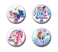 Ata-Boy My Little Pony Button Set - Officially Licensed Collectible Buttons, Aluminum, no gemstone