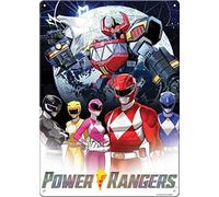 Ata-Boy Power Rangers Metal Sign, Powe Rangers Group Size 8.25” X 11.5”
