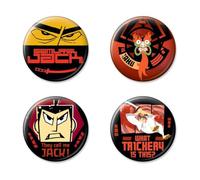 Ata-Boy Samurai Jack Aku Set of Four 1.25" Collectable Buttons